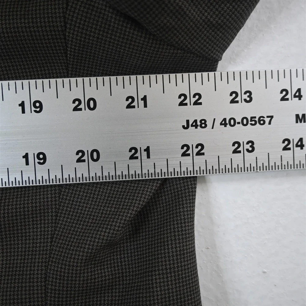 Brooks Brothers 42R Brown Houndstooth Stretch Wool‎ Blazer Jacket Sport Coat